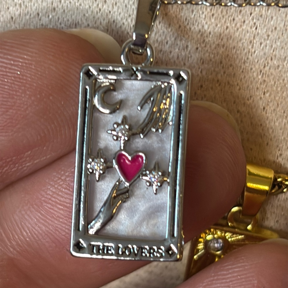 NEW Stainless Steel Tarot Card Pendant and Chain - Picture 2 of 6